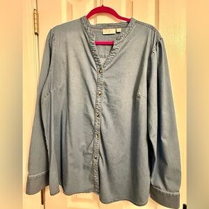 Belle by Kim Gravel Light Blue Denim Top